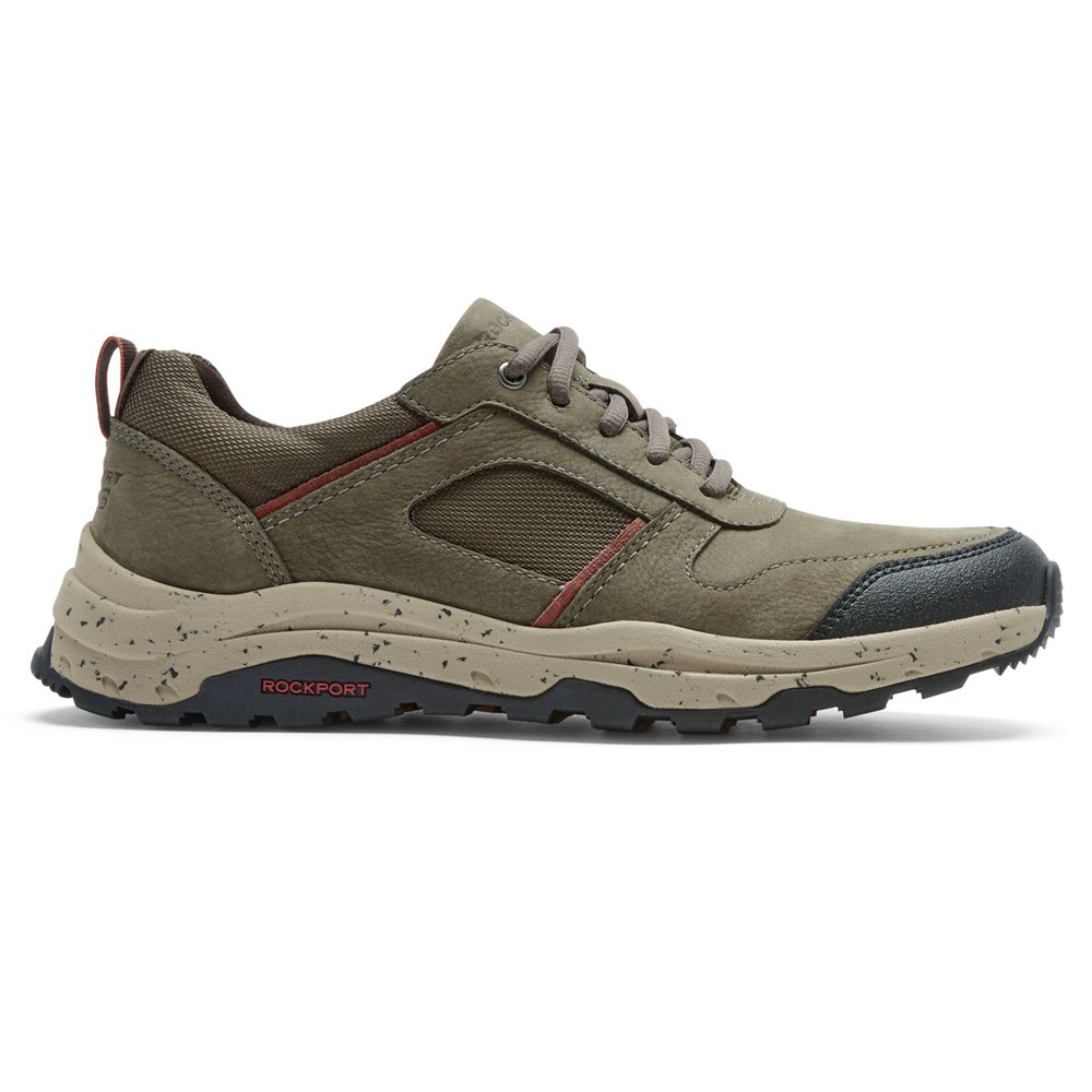 Rockport Men's Xcs Pathway Waterproof Ubal Trekker Sneakers - Khaki - USA (5976MWREV)